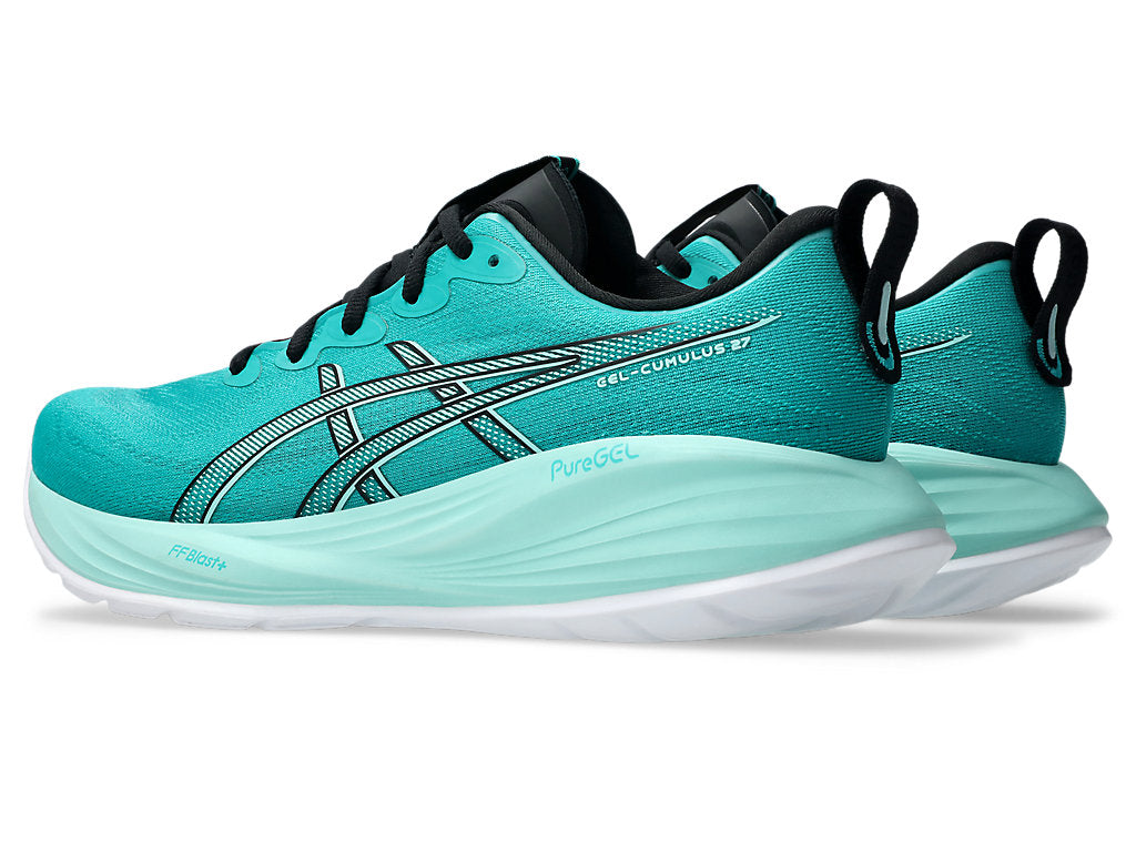 Asics Men's GEL-CUMULUS 27 Running Shoes in Wave Teal/Illuminate Mint