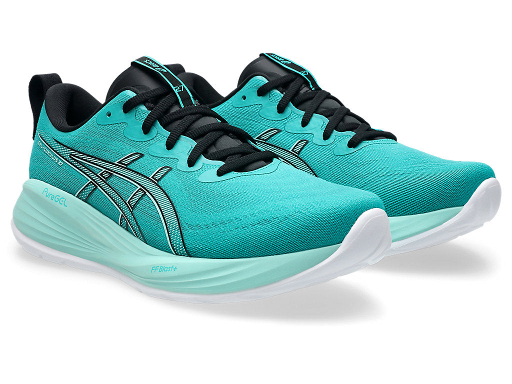 Asics Men's GEL-CUMULUS 27 Running Shoes in Wave Teal/Illuminate Mint