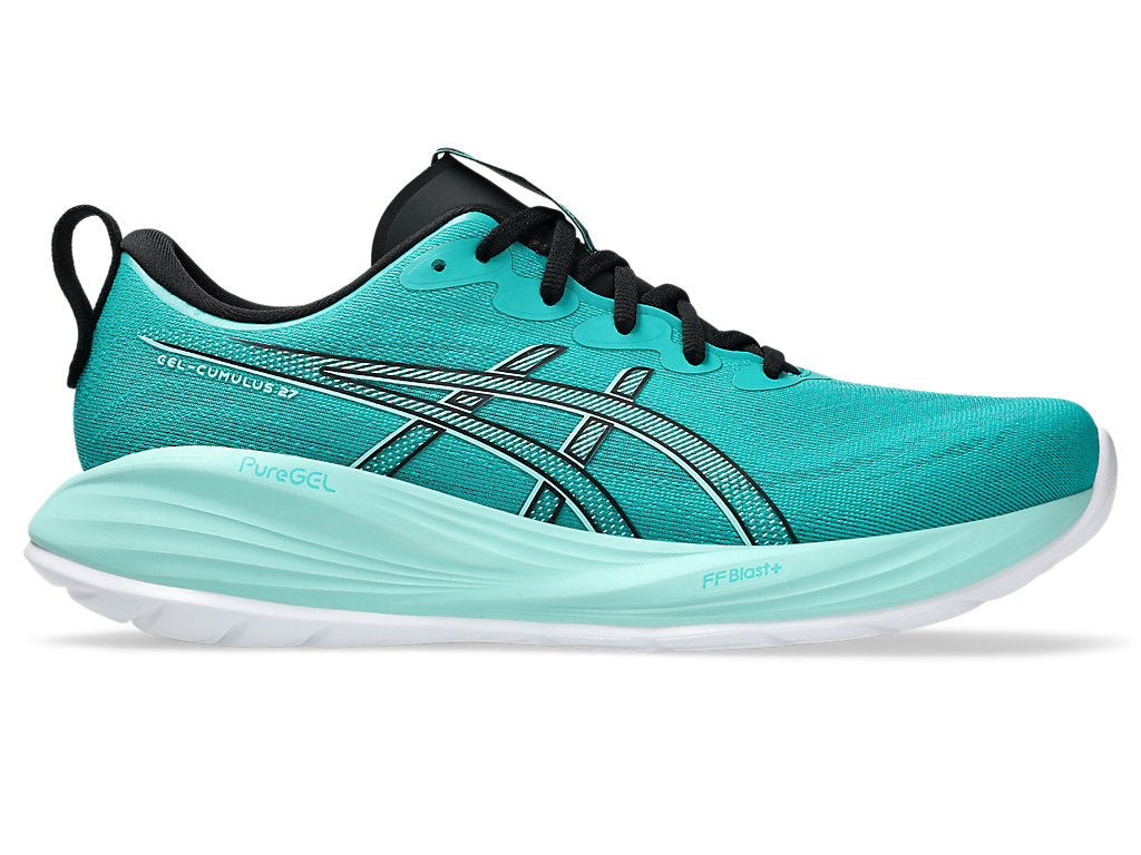 Asics Men's GEL-CUMULUS 27 Running Shoes in Wave Teal/Illuminate Mint