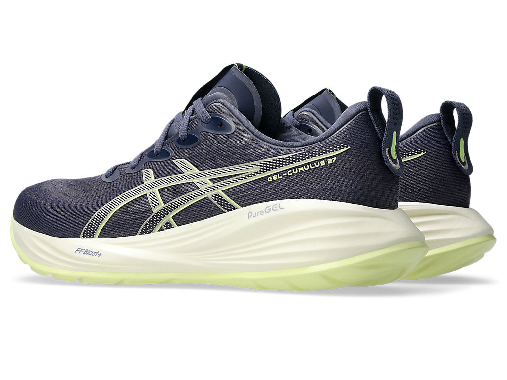 Asics Men's GEL-CUMULUS 27 Running Shoes in Indigo Fog/Lucid Yellow