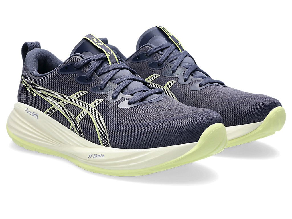 Asics Men's GEL-CUMULUS 27 Running Shoes in Indigo Fog/Lucid Yellow