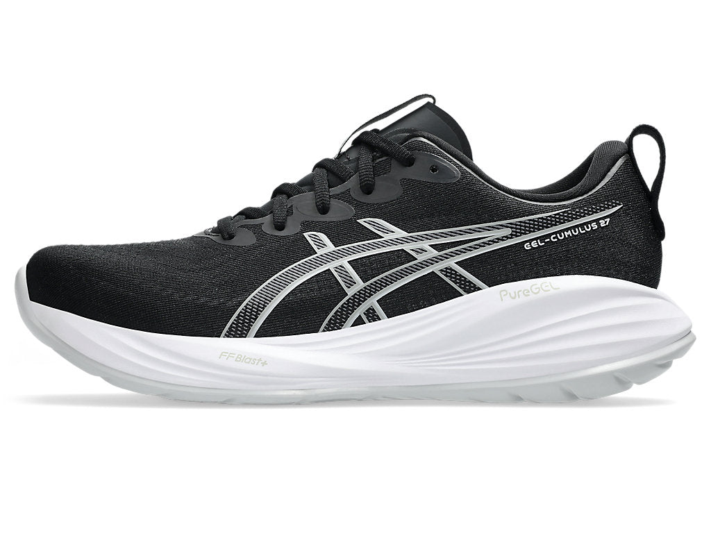 Asics Men's GEL-CUMULUS 27 Extra wide (4E) Running Shoes in Black/Concrete