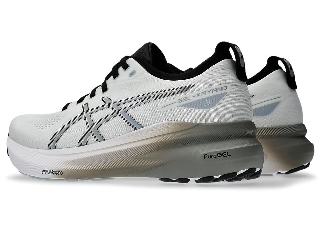 Asics Men's GEL-KAYANO 31 Running Shoes in White/Piedmont Grey