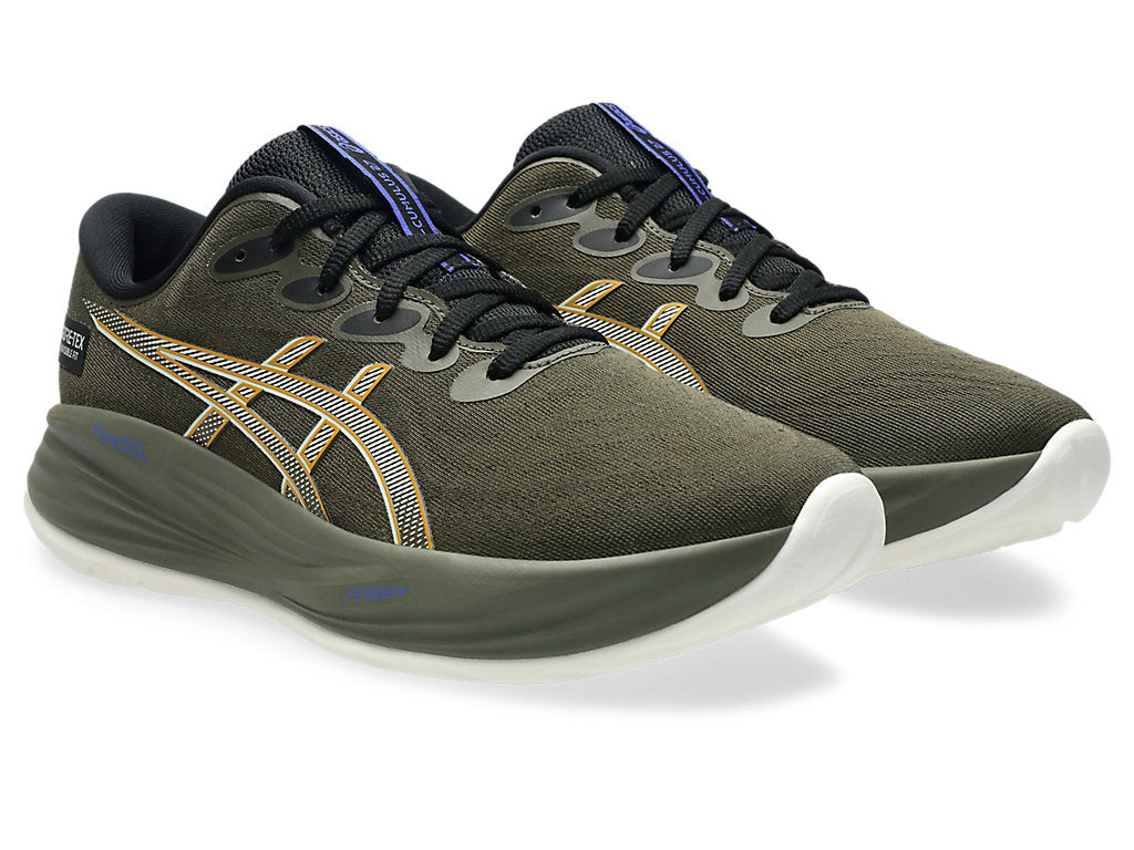 Asics Men's GEL-CUMULUS 27 GTX Running Shoes in Brown Stone/Whisper Green