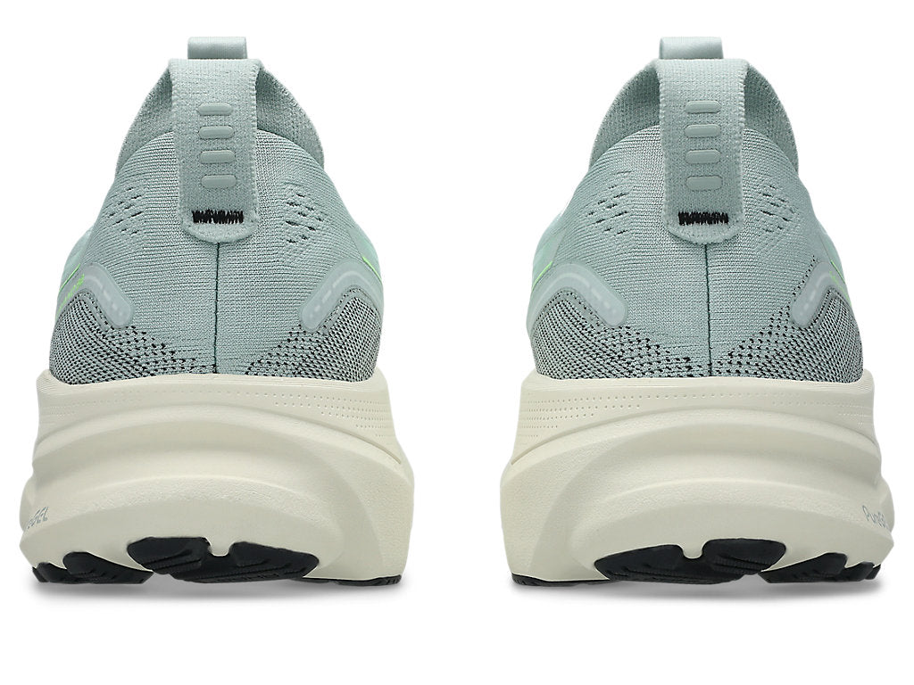 Asics Men's GEL-KAYANO 32 Wide (2E) Running Shoes in Cold Moss/Vital Green