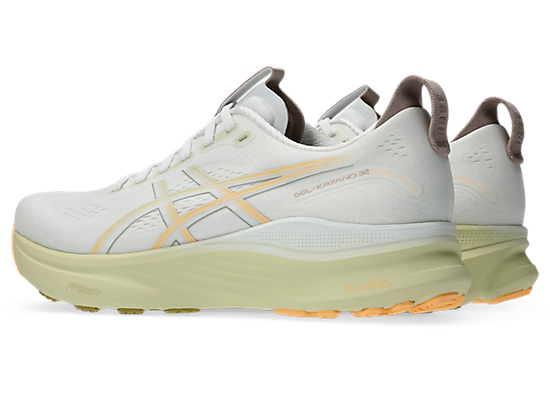 Asics Men's GEL-KAYANO 32 Running Shoes in White/Orange Glow