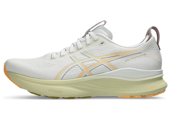 Asics Men's GEL-KAYANO 32 Running Shoes in White/Orange Glow