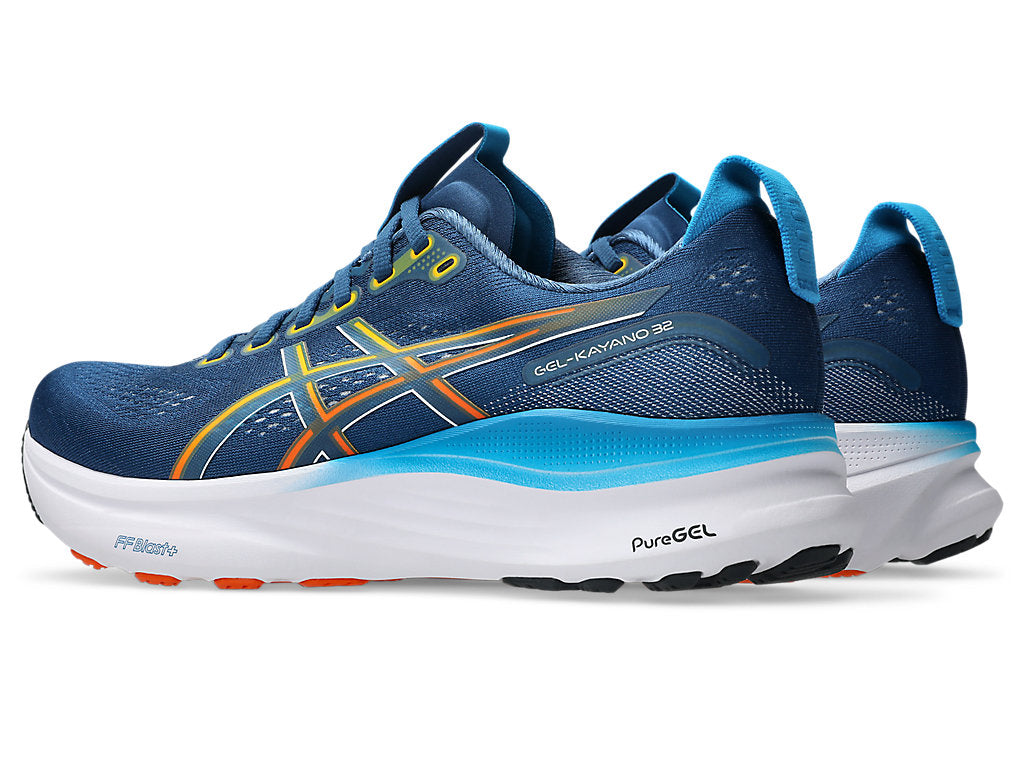 Asics Men's GEL-KAYANO 32 Running Shoes in Twilight Blue/Anzu