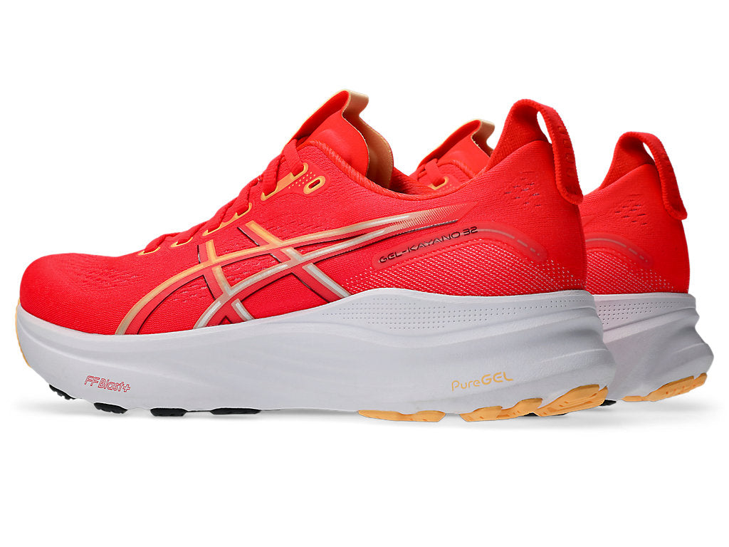 Asics Men's GEL-KAYANO 32 Running Shoes in Flash Red/Beet Juice