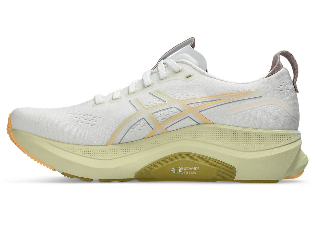 Asics Men's GEL-KAYANO 32 Extra wide (4E) Running Shoes in White/Orange Glow