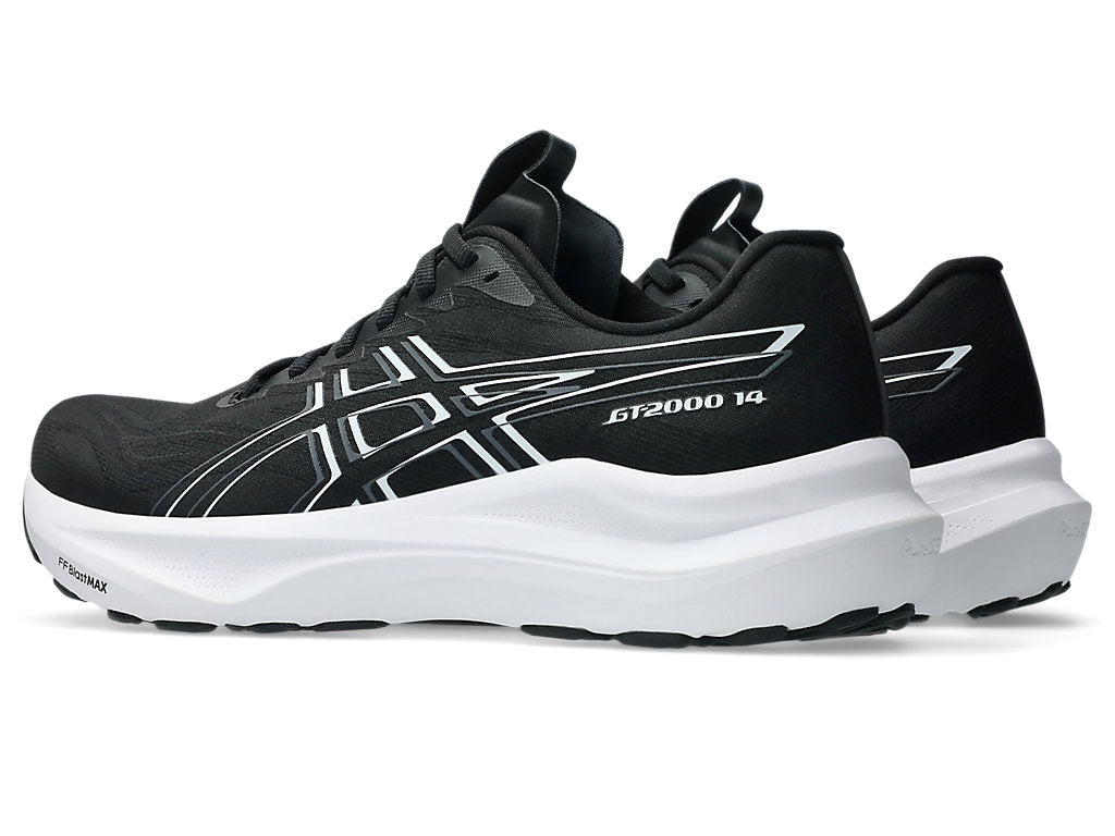 Asics Men's GT-2000 14 Wide (2E) Running Shoes in Black/White