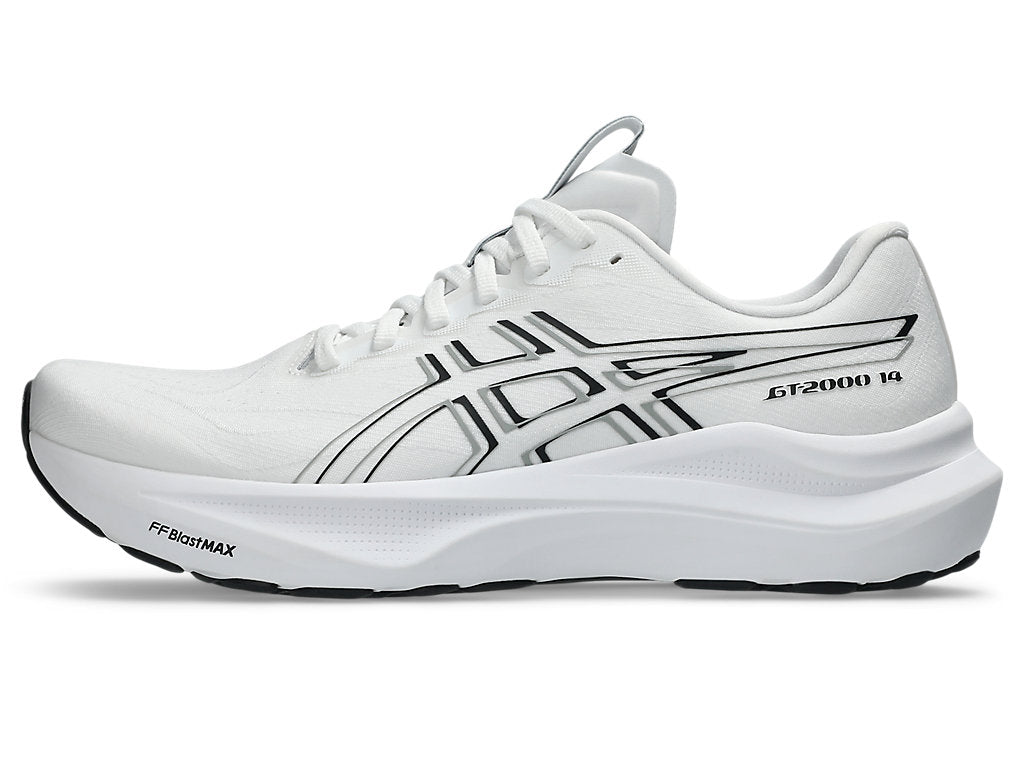 Asics Men's GT-2000 14 Running Shoes in White/Black