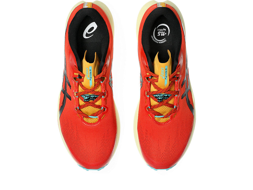 Asics Men's Fuji Lite 6 Running Shoes in Red Clay/Black