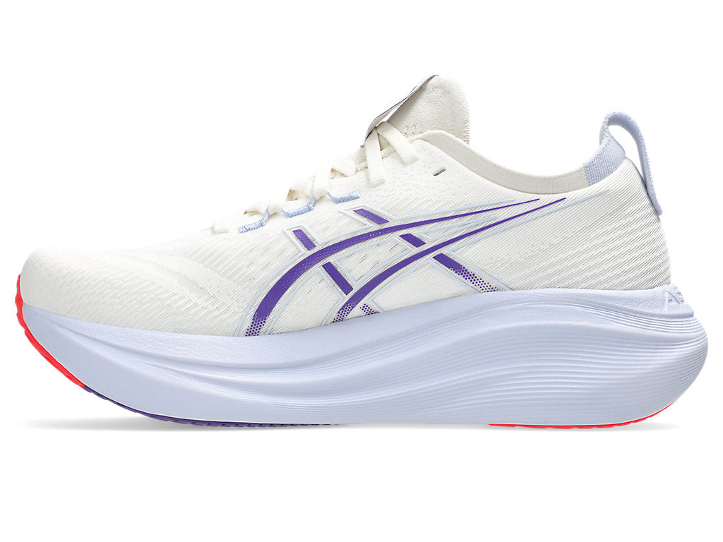 Asics Men's GEL-NIMBUS 27 TOKYO Running Shoes in Cream/Edo Purple