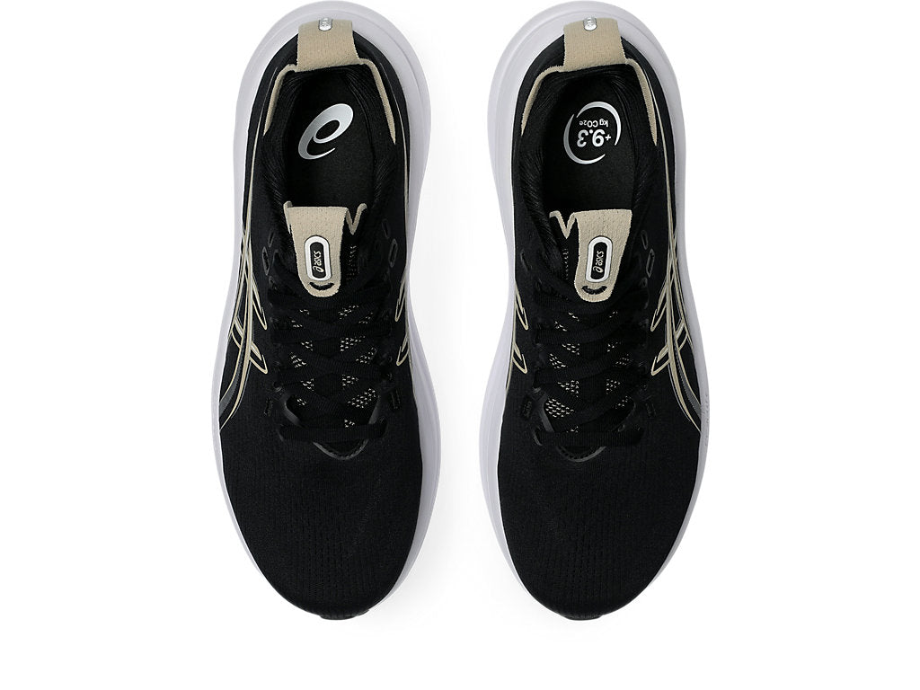 Asics Men's GEL-NIMBUS 28 Running Shoes in Black/Feather Grey