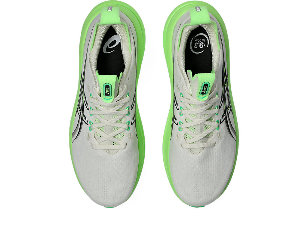 Asics Men's GEL-NIMBUS 28 Running Shoes in Cream/Black