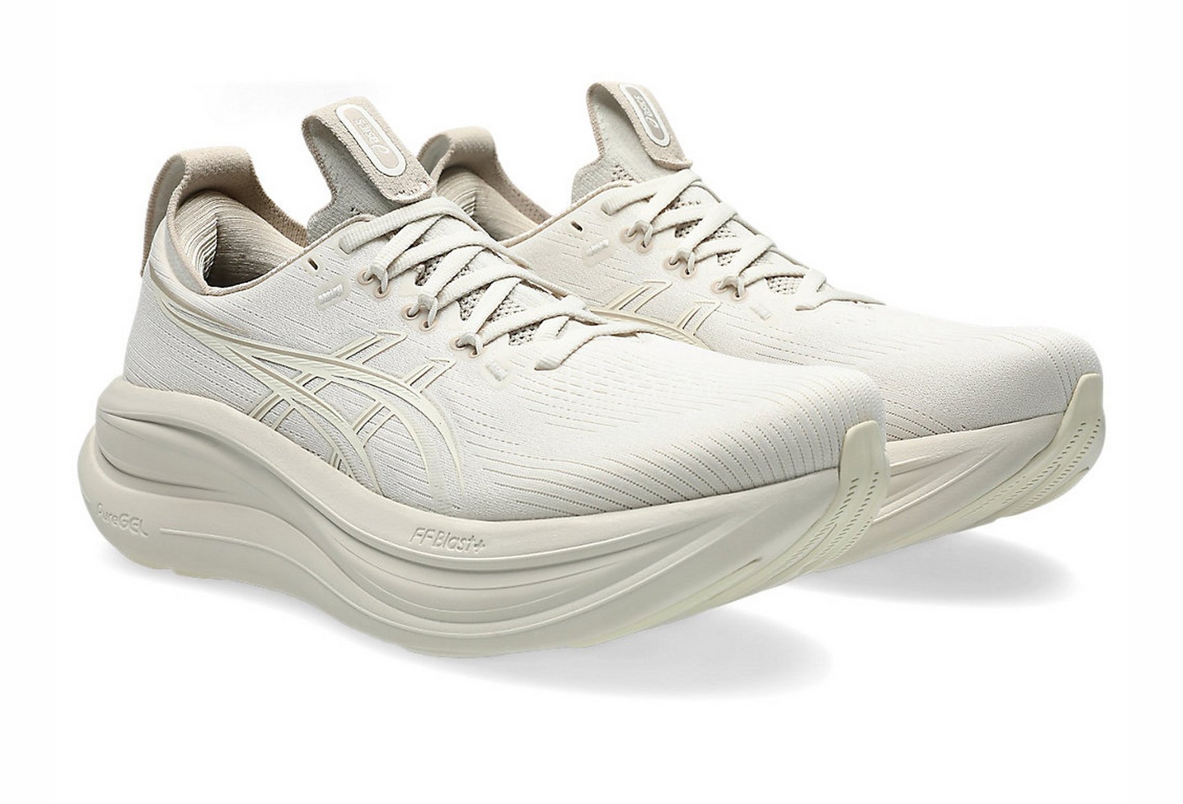 Asics Men's GEL-NIMBUS 28 Running Shoes in Soft Oat/Cream