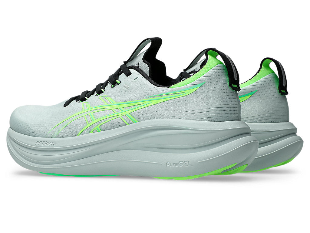 Asics Men's GEL-NIMBUS 28 Running Shoes in Cold Moss/Illuminate Green