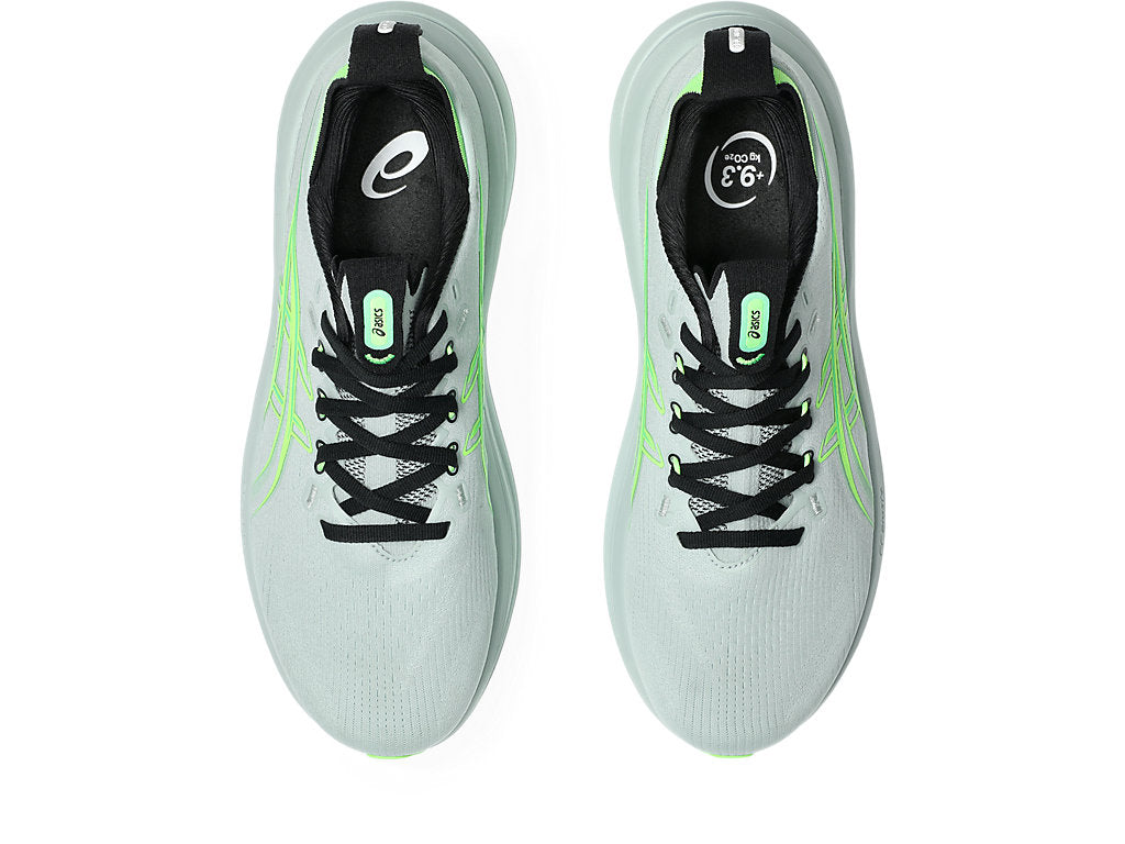 Asics Men's GEL-NIMBUS 28 Running Shoes in Cold Moss/Illuminate Green