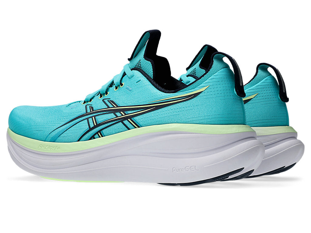 Asics Men's GEL-NIMBUS 28 Running Shoes in Energy Aqua/Midnight