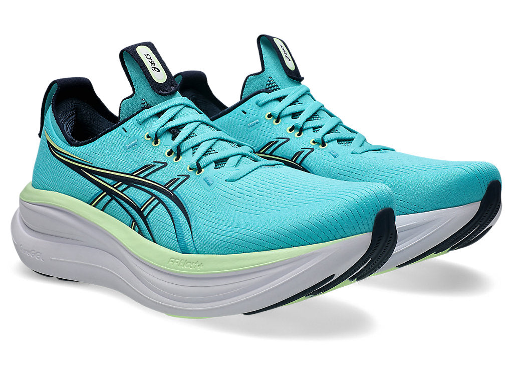 Asics Men's GEL-NIMBUS 28 Running Shoes in Energy Aqua/Midnight