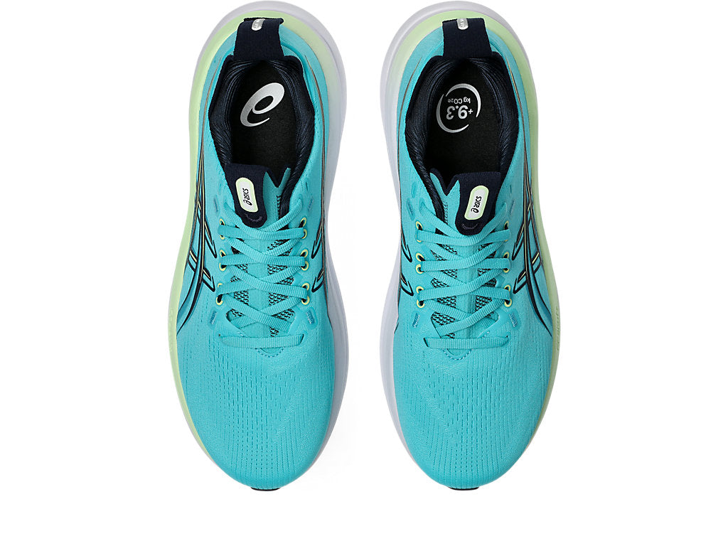 Asics Men's GEL-NIMBUS 28 Running Shoes in Energy Aqua/Midnight