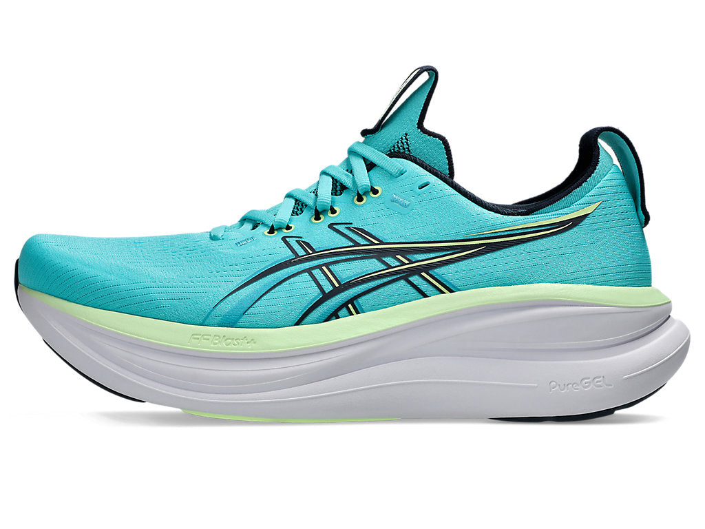 Asics Men's GEL-NIMBUS 28 Running Shoes in Energy Aqua/Midnight