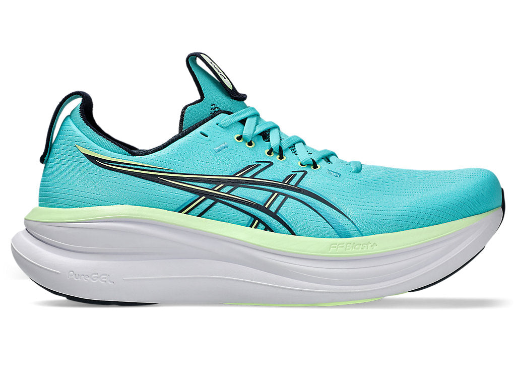 Asics Men's GEL-NIMBUS 28 Running Shoes in Energy Aqua/Midnight