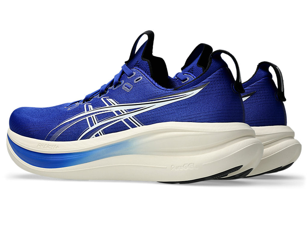 Asics Men's GEL-NIMBUS 28 Running Shoes in Prussian Blue/Cream