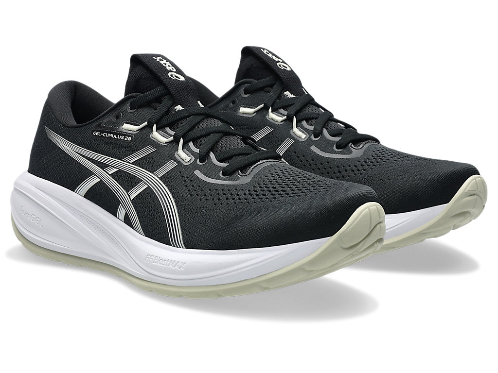 Asics Men's GEL-CUMULUS 28 Running Shoes in Black/White