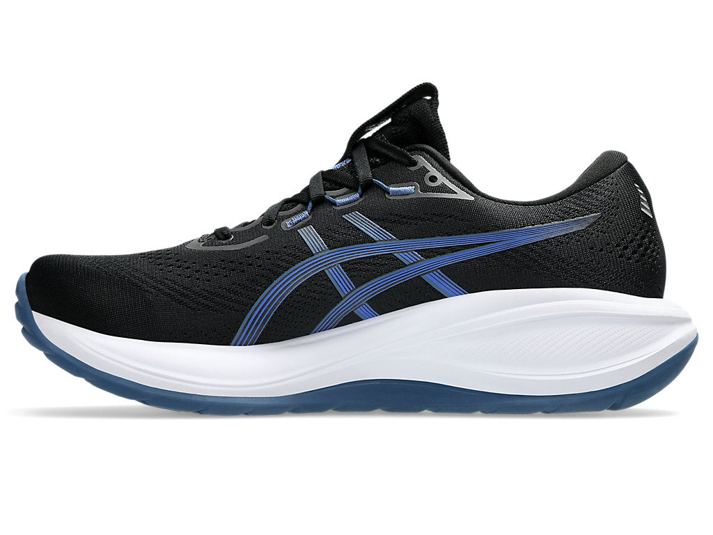 Asics Men's GEL-CUMULUS 28 Running Shoes in Black/Neon Blue