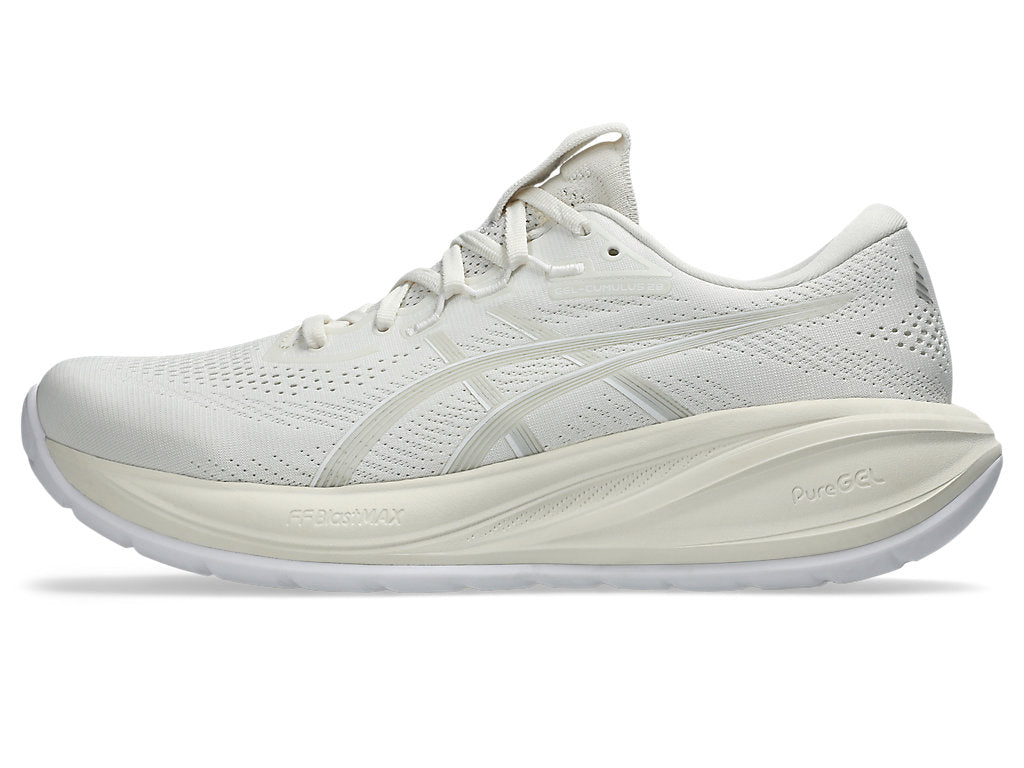 Asics Men's GEL-CUMULUS 28 Running Shoes in Cream/Glacier Grey