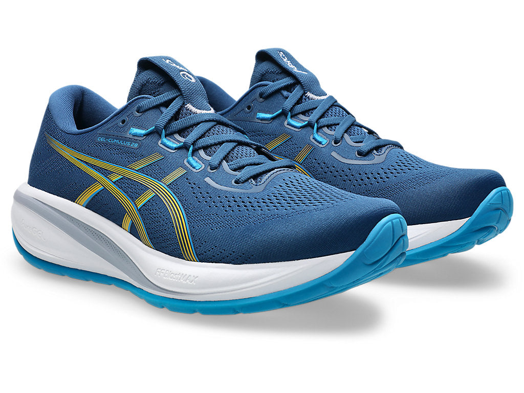 Asics Men's GEL-CUMULUS 28 Running Shoes in Twilight Blue/Yamabuki