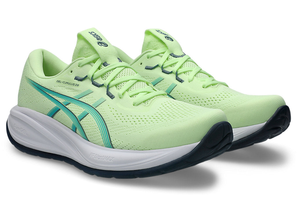Asics Men's GEL-CUMULUS 28 Running Shoes in Illuminate Yellow/Energy Aqua