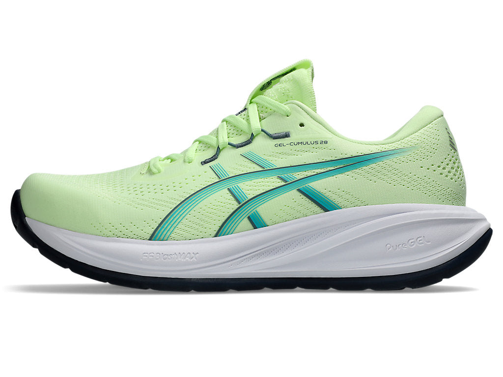 Asics Men's GEL-CUMULUS 28 Running Shoes in Illuminate Yellow/Energy Aqua