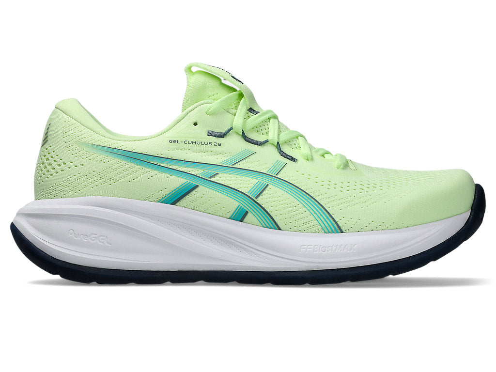 Asics Men's GEL-CUMULUS 28 Running Shoes in Illuminate Yellow/Energy Aqua