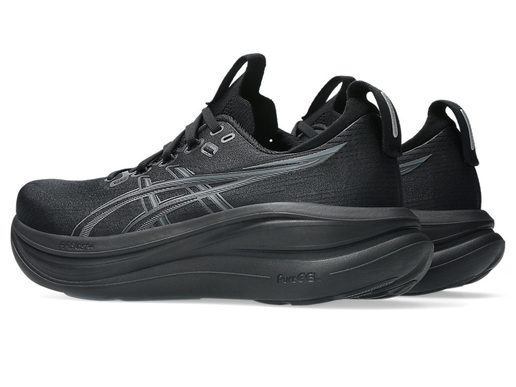 Asics Men's GEL-NIMBUS 28 Wide (2E) Running Shoes in Black/Graphite Grey