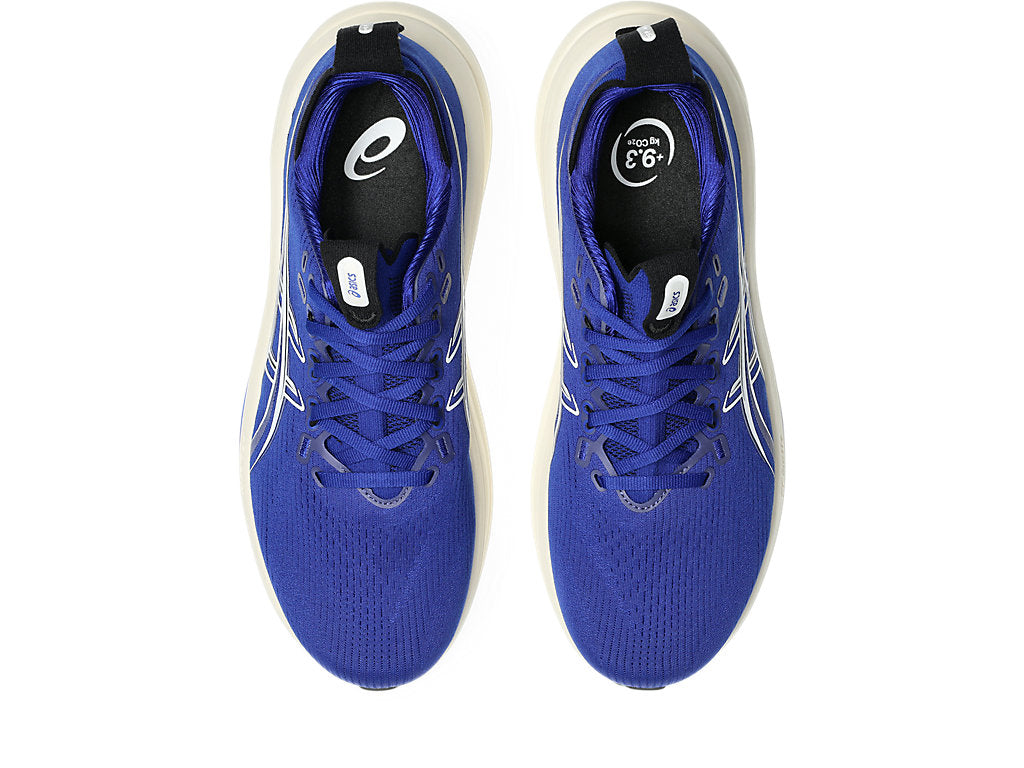 Asics Men's GEL-NIMBUS 28 Wide (2E) Running Shoes in Prussian Blue/Cream