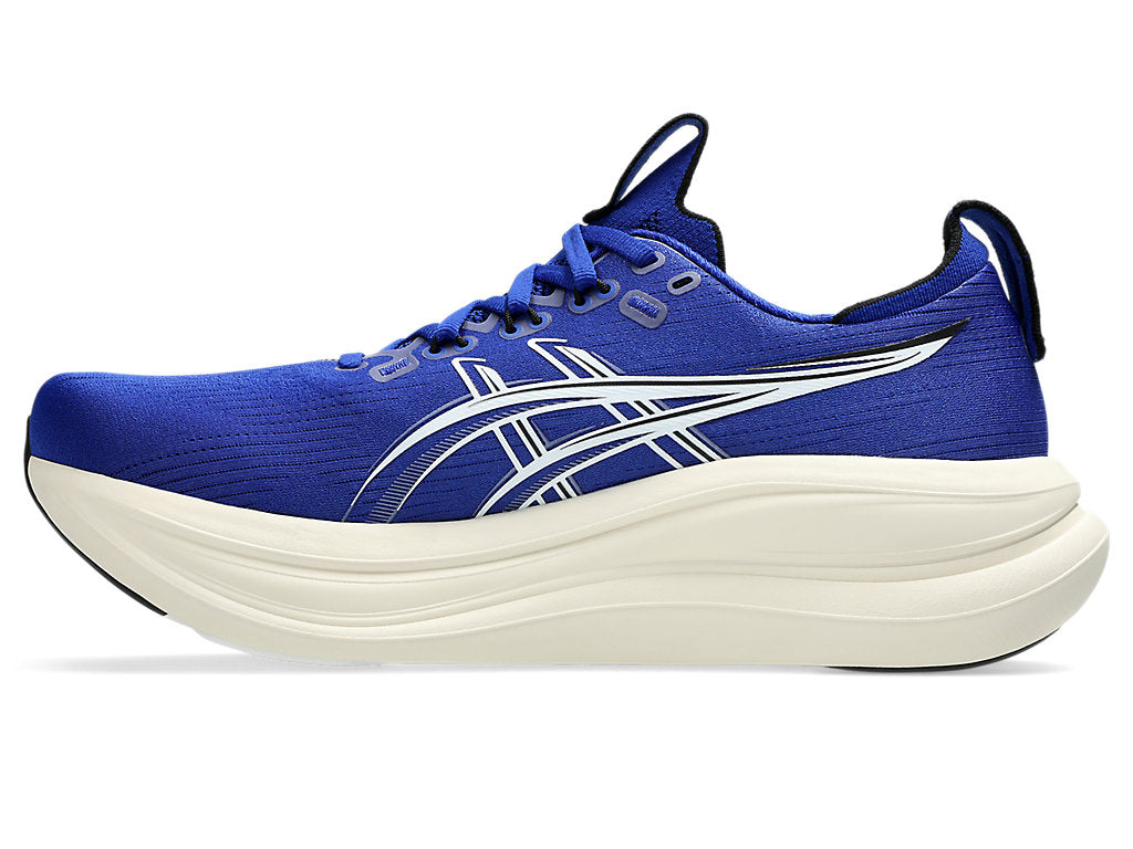 Asics Men's GEL-NIMBUS 28 Wide (2E) Running Shoes in Prussian Blue/Cream