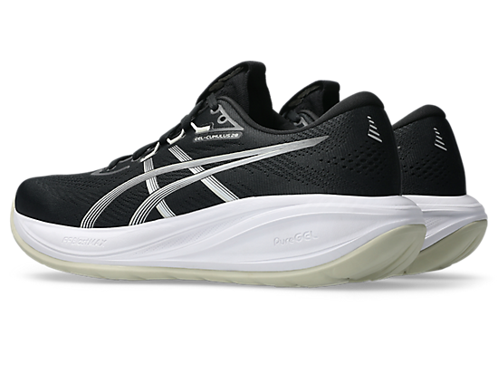 Asics Men's GEL-CUMULUS 28 Extra wide (4E) Running Shoes in Black/White
