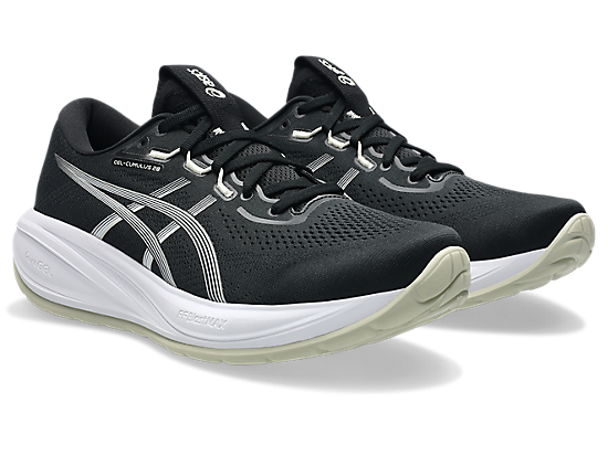 Asics Men's GEL-CUMULUS 28 Extra wide (4E) Running Shoes in Black/White