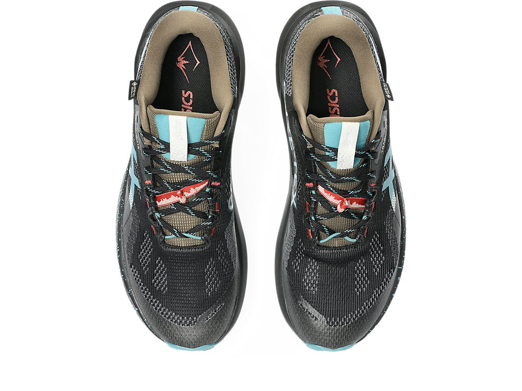 Asics Men's TRABUCO 14 GTX Running Shoes in Black/Misty Pine