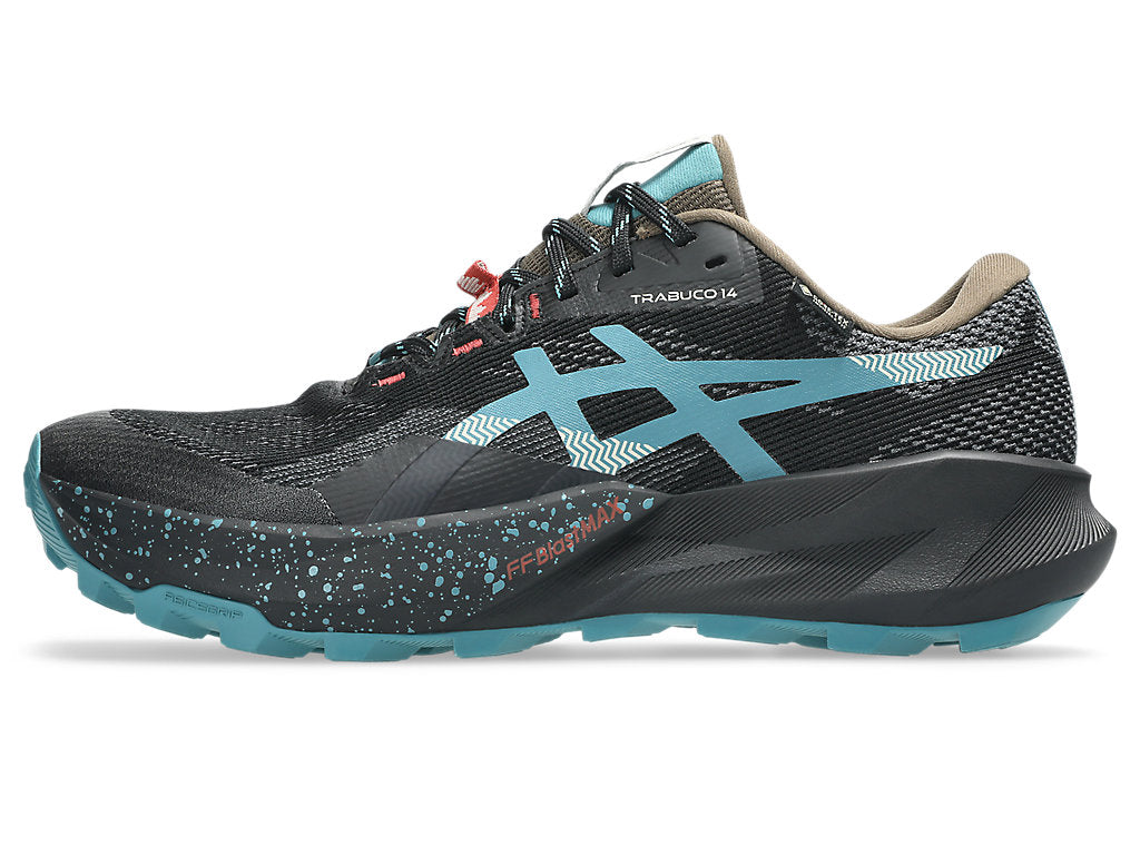 Asics Men's TRABUCO 14 GTX Running Shoes in Black/Misty Pine