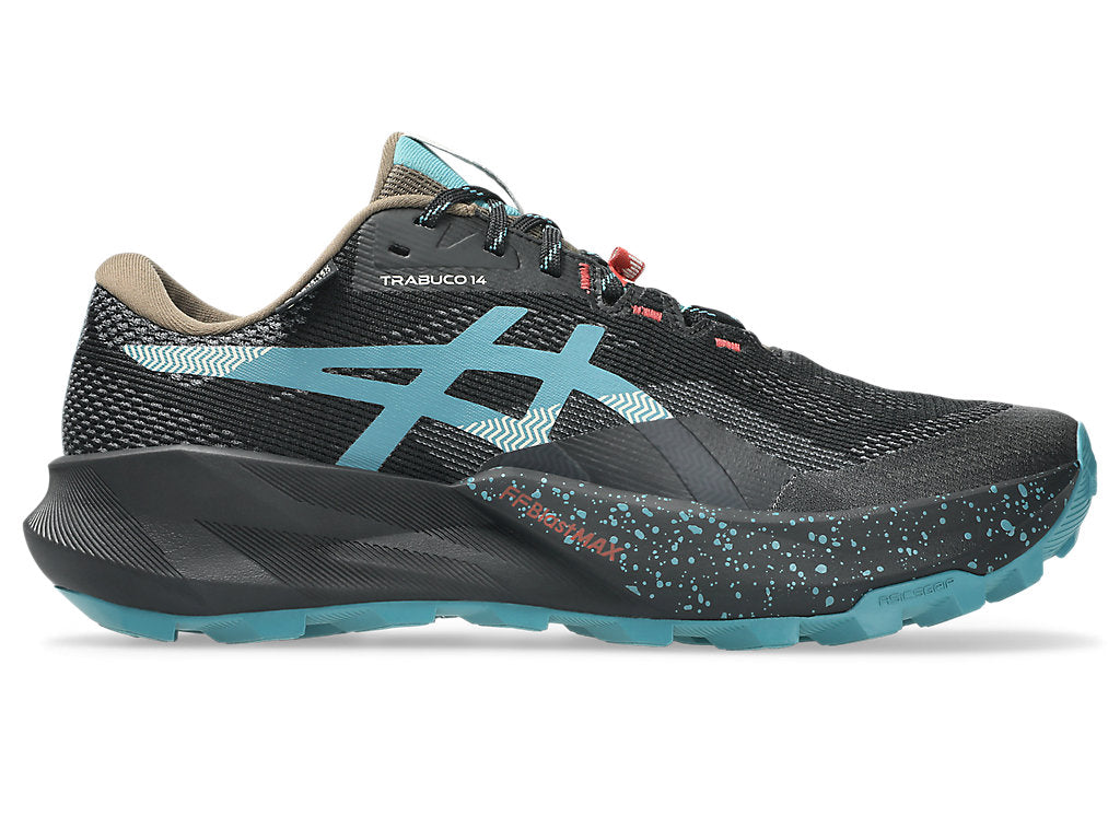 Asics Men's TRABUCO 14 GTX Running Shoes in Black/Misty Pine