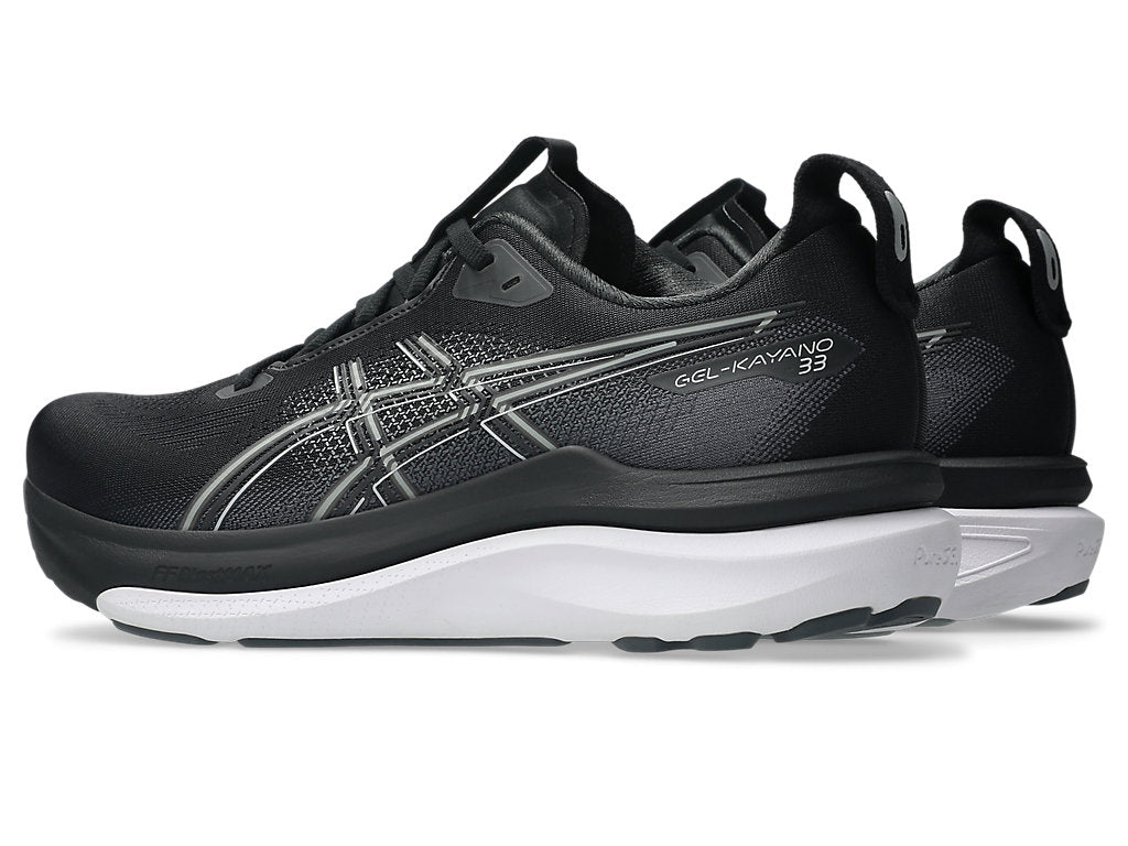 Asics Men's GEL-KAYANO 33 Running Shoes in Black/White