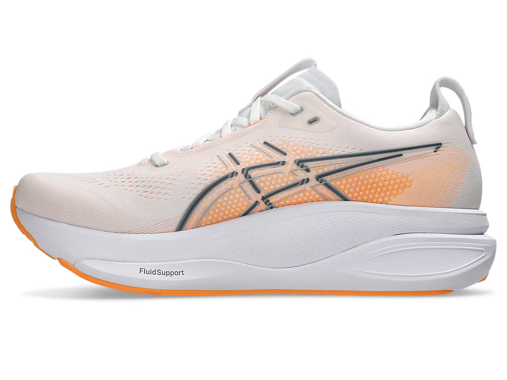 Asics Men's GEL-KAYANO 33 Running Shoes in White/Stadium Orange