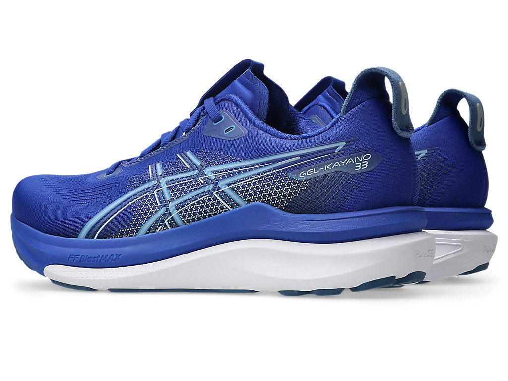 Asics Men's GEL-KAYANO 33 Running Shoes in Prussian Blue/White