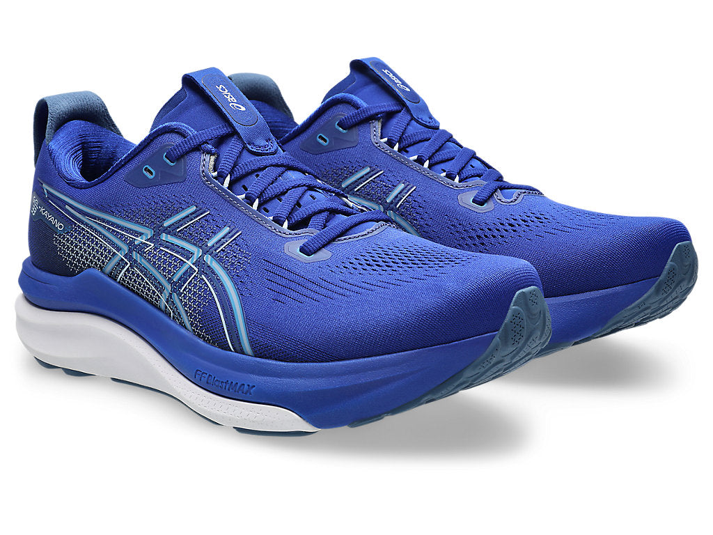 Asics Men's GEL-KAYANO 33 Running Shoes in Prussian Blue/White