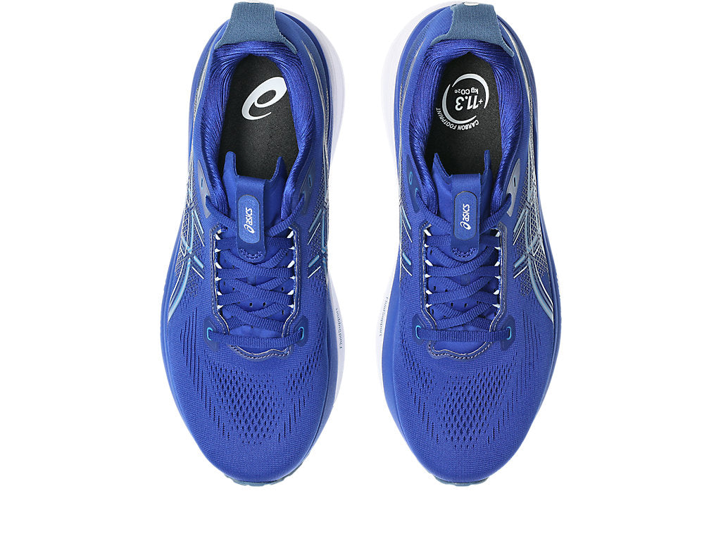 Asics Men's GEL-KAYANO 33 Running Shoes in Prussian Blue/White