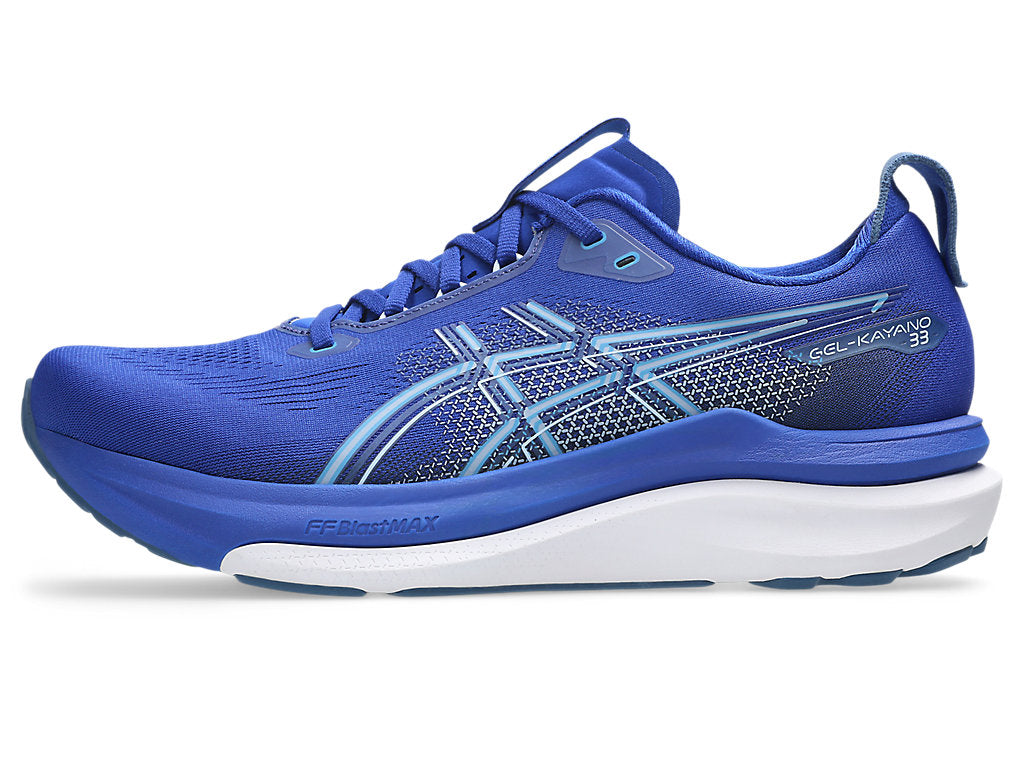 Asics Men's GEL-KAYANO 33 Running Shoes in Prussian Blue/White